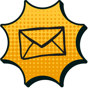 Symbol für E-Mail-Marketing Newsletter Service: Briefumschlag