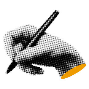 schreibende hand halftone