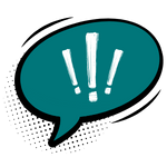 sprechblase ausrufezeichen