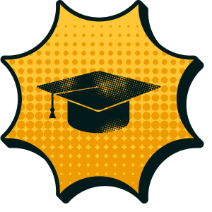 Symbol für digitale Produkte: Absolventenhut