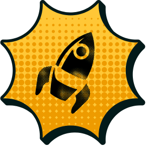 Symbol für Launch Support: startende Rakete