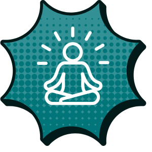 ruhepol Symbol für Ruhepol: sitzende Figur im meditativen Schneidersitz