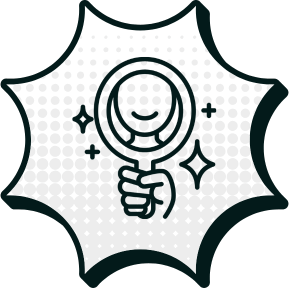 werte authentizitaet Symbol für Authentizität: Eine Hand hält einen Spiegel